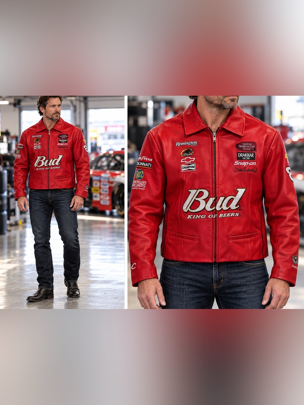 Dale Earnhardt Jr. Chase Authentics Genuine Leather Jacket